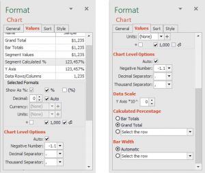 Format calculated percentage and choose row for calculation